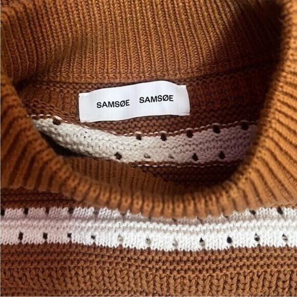 NWOT Samsoe & Samsoe Raili Crew Neck Brown Sugar Sweater – Small - Picture 8 of 9